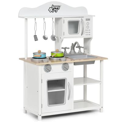 Kinderspeelkeuken Houten Speelkeukenset 60 x 30 x 83 cm Wit