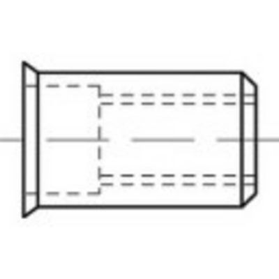 TOOLCRAFT TO-5380422 Popmoer M8 RVS 100 stuk(s)