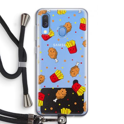 Chicken 'n Fries: Samsung Galaxy A40 Transparant Hoesje met koord