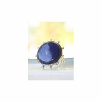 Zilveren Ring met Ronde Lapis Lazuli