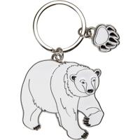 Nature Planet Sleutelhanger ijsbeer - metaal - 5 cm - dieren cadeau artikelen