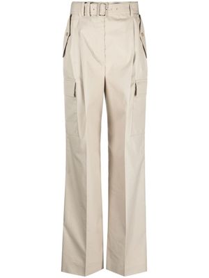 Prada pantalon ample à taille ceinturée - Tons neutres