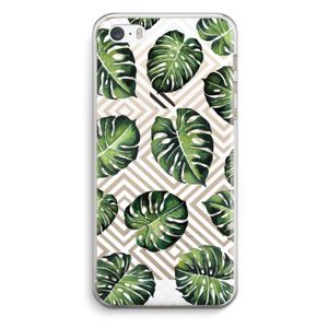 Geometrische jungle: iPhone 5 / 5S / SE Transparant Hoesje