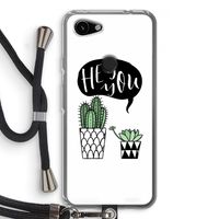 Hey you cactus: Pixel 3a Transparant Hoesje met koord