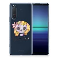 Silicone Back Case Sony Xperia 5II Boho Skull