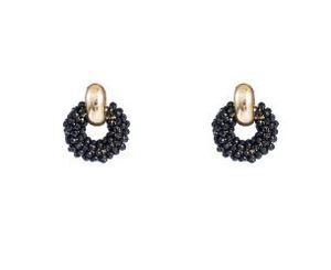 Day&Eve Oorbellen Beads Black Goud