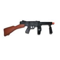 Funny Fashion Speelgoed machinepistool - wapens gangsters - zwart - 50 cm - Tommygun geweer