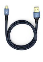 OEHLBACH USB Plus Micro USB-kabel 1 m USB 2.0 USB A Micro-USB B Zwart, Blauw - thumbnail