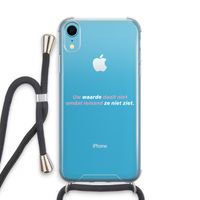 uw waarde daalt niet: iPhone XR Transparant Hoesje met koord