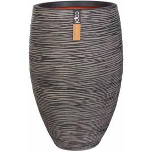 Capi Nature Rib NL vase luxe 39x60cm bloempot antraciet