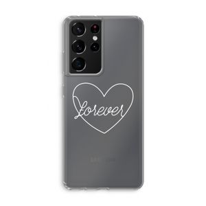 Forever heart pastel: Samsung Galaxy S21 Ultra Transparant Hoesje