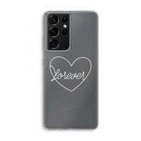 Forever heart pastel: Samsung Galaxy S21 Ultra Transparant Hoesje