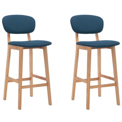 Barkrukken 2 st stof blauw