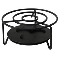 Excellent Houseware Rechaud rvs ø16xh8cm zwart