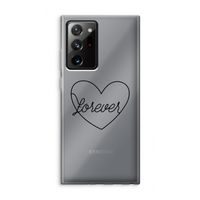 Forever heart black: Samsung Galaxy Note 20 Ultra / Note 20 Ultra 5G Transparant Hoesje