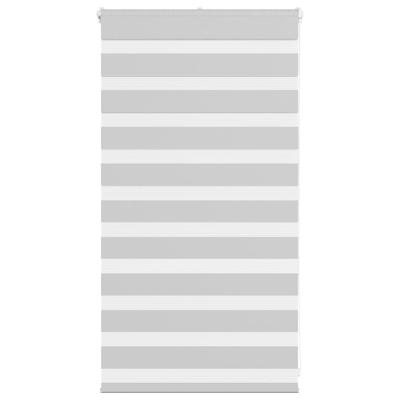 Zebra rolgordijn 90x100 cm stofbreedte 85,9 cm lichtgrijs