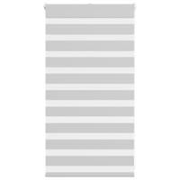 Zebra rolgordijn 90x100 cm stofbreedte 85,9 cm lichtgrijs