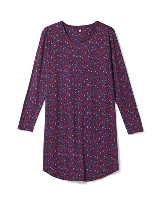 HEMA Damesnachthemd micro luipaard bordeauxrood (bordeauxrood)