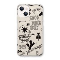 Good vibes: iPhone 13 mini Transparant Hoesje
