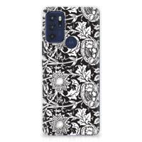 Motorola Moto G60s | TPU Case | Black Flowers