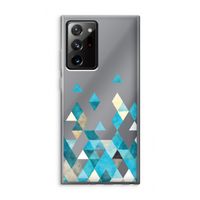 Gekleurde driehoekjes blauw: Samsung Galaxy Note 20 Ultra / Note 20 Ultra 5G Transparant Hoesje