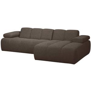 WOOOD chaise longue rechts Mojo - Bouclé - Bruin Melange