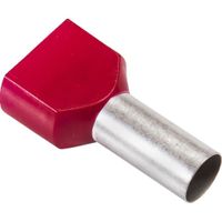 Twin Adereindhulzen 2x10 mm2 Rood 100 stuks
