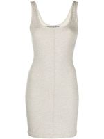Alexander Wang robe courte cintrée à encolure ronde - Gris