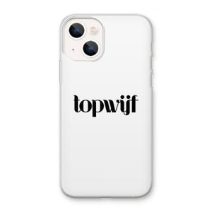 Topwijf Wit: iPhone 13 mini Transparant Hoesje