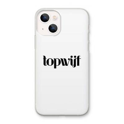 Topwijf Wit: iPhone 13 mini Transparant Hoesje