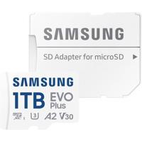 Samsung microSD Card EVO Plus microSD-kaart Retail 1 TB A2 Application Performance Class, v30 Video Speed Class, UHS-Class 3, Class 10 Waterdicht, Incl.