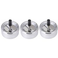 3x Metalen asbak/draaiasbak 9 cm