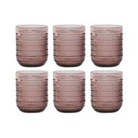 Glazenset Home ESPRIT Roze Kristal 240 ml (6 Stuks)