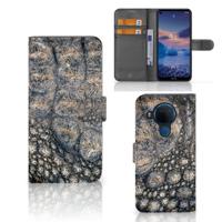 Nokia 5.4 | Telefoonhoesje | Met pasjeshouder | Krokodillenprint