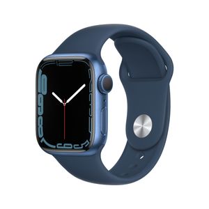 Apple Watch 7 WiFi MKN13FD/A - Aluminium, Abyss Blue Sportband, 41 mm - Blauw