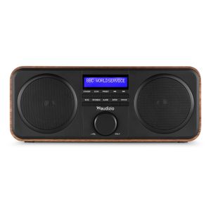 DAB Radio met FM - Audizio Novara - Stereo - 40 Watt - 20 Voorkeurszenders - Hout