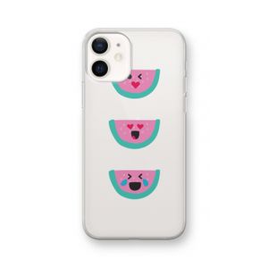 Smiley watermeloen: iPhone 12 Transparant Hoesje