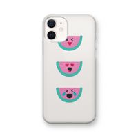 Smiley watermeloen: iPhone 12 Transparant Hoesje