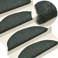 VidaXL Trapmatten zelfklevend 10 st 56x17x3 cm naaldvilt groen