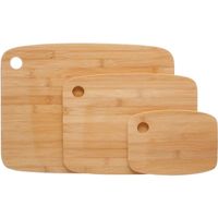 Set van 3x stuks snijplanken 19/29/37 cm van bamboe hout - thumbnail