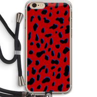 Red Leopard: iPhone 6 PLUS / 6S PLUS Transparant Hoesje met koord