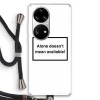 Alone: Huawei P50 Pro Transparant Hoesje met koord