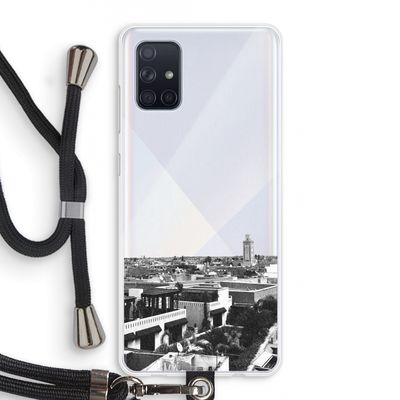 Marrakech Skyline : Samsung Galaxy A71 Transparant Hoesje met koord