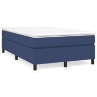 Boxspring met matras stof blauw 120x190 cm