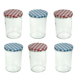 Cosy & Trendy Voorraadpotten/inmaakpotten schroefdop 440 ml - 6x stuks - weckpotten/conservenpotten