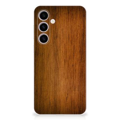 Samsung Galaxy S24 Plus | Bumper Hoesje | Donker Hout
