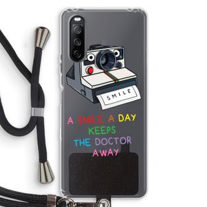 Smile: Sony Sony Xperia 10 III Transparant Hoesje met koord