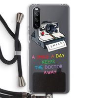 Smile: Sony Sony Xperia 10 III Transparant Hoesje met koord