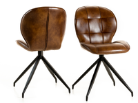 Set van 2 stoelen LENO cognac - thumbnail