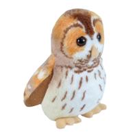 Wild Republic pluche bosuil - vogel knuffel met geluid - 13 cm - Vogels dieren knuffels